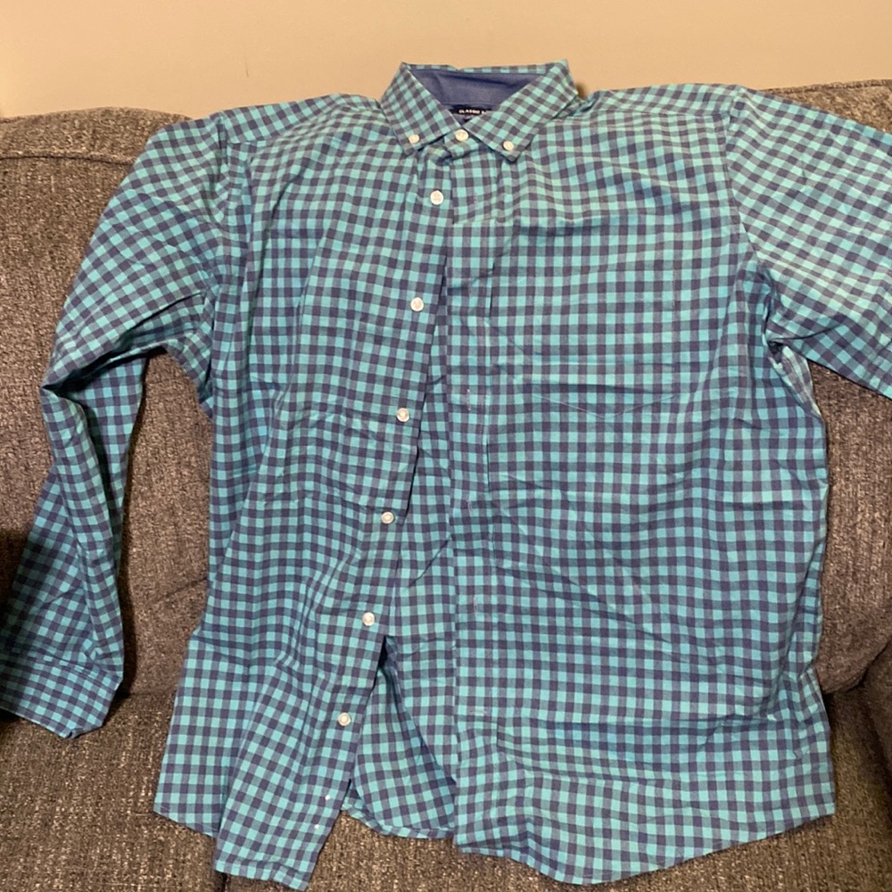 Like New Blue Checkered Shirt